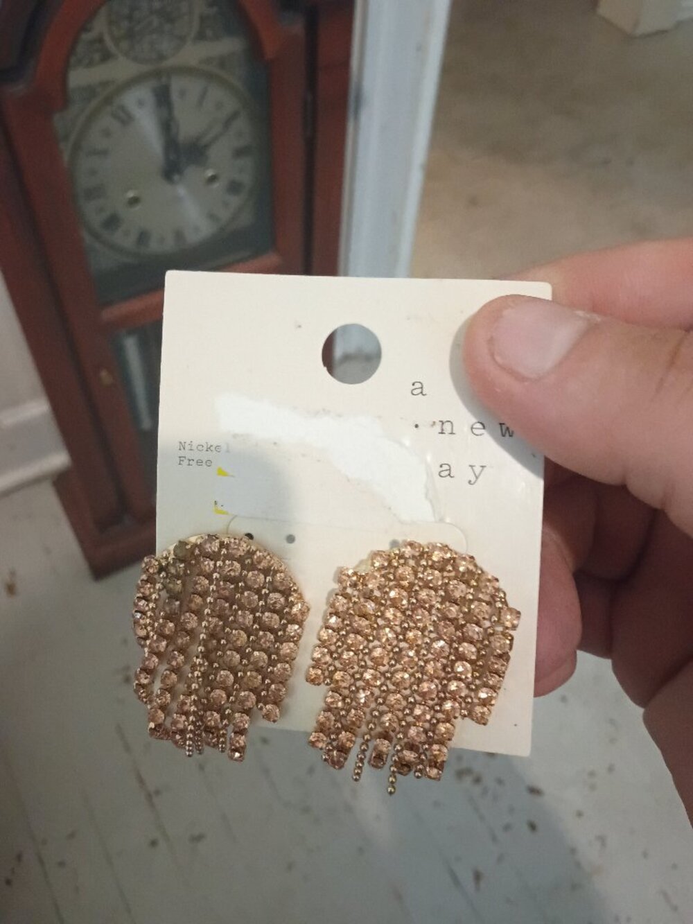 A new day women's gold dangle earrings